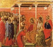 Duccio di Buoninsegna Christ Crowned with Thorns painting